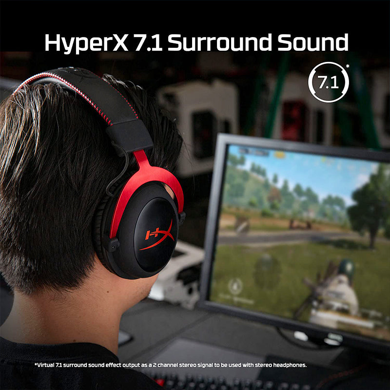 HyperX Cloud II 7.1 Auriculares con cable para juegos con sonido envolvente  - WhatGeek