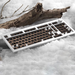 JAMESDONKEY RS2 Weiße kabellose mechanische Tastatur aus Aluminium
