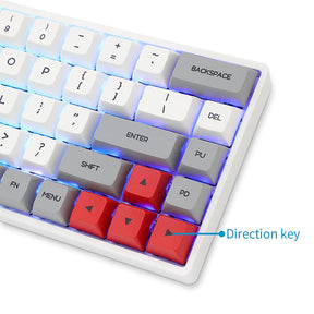Teclado mecánico inalámbrico blanco SKYLOONG GK68