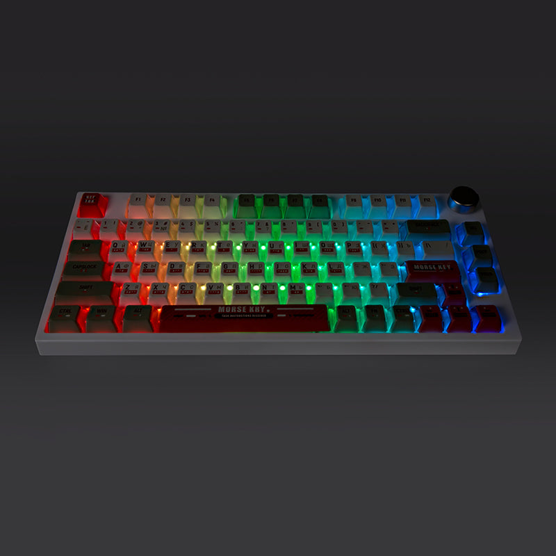 Keytok Morse Semi-Transparent Keycap Set 121 Keys rgb light