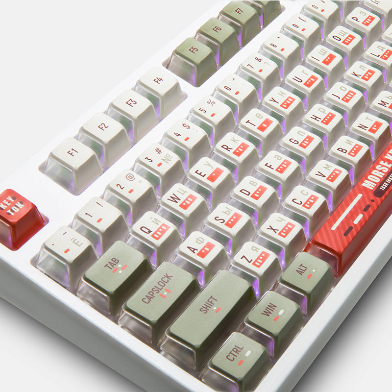 Keytok Morse Semi-Transparent Keycap Set 121 Keys details