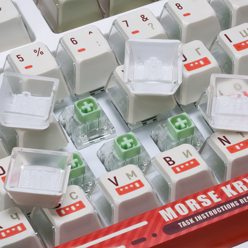 Keytok Morse Semi-Transparent Keycap Set 121 Keys show