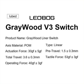 LEOBOG Graywood V3 Linear Switches