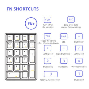 LEOBOG K21 Transparent Wireless Number Pad