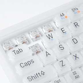 Lofree 1% teclado transparente de modo duplo