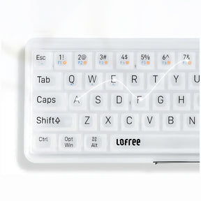 Lofree 1% teclado transparente de modo duplo