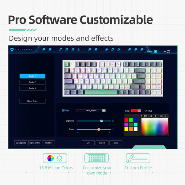 Machenike K500 유선 기계식 키보드