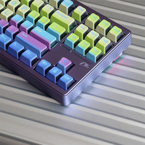 MOMOKA Pixel Ocean ANSI/ISO OEM-Profil-Tastenkappen-Set, 128 Tasten
