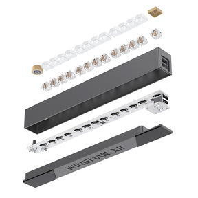MXRSKEY WINGMAN XII Kabelgebundene mechanische Tastatur mit USB-Erweiterungsanschluss