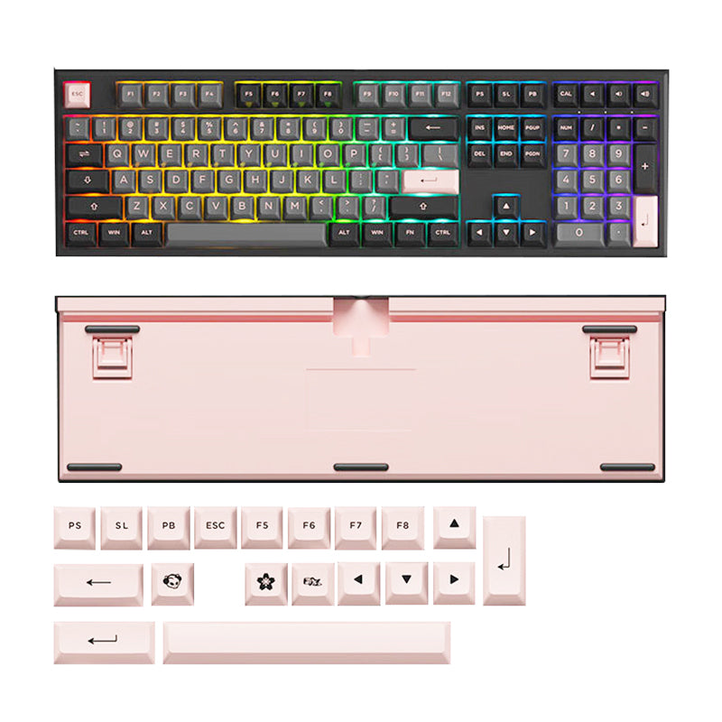 MonsGeek AKKO MG108 keyboard over view