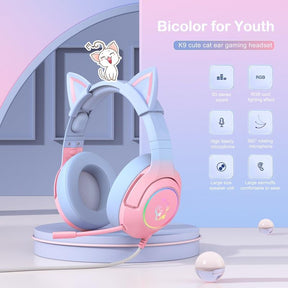 ONIKUMA K9 Gradient Cat-Ear-Gaming-Headset