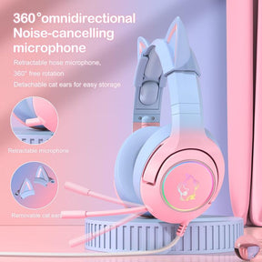 ชุดหูฟังเล่นเกม ONIKUMA K9 Gradient Cat Ear