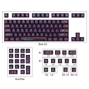 PIIFOX Cyberpunk ASA Profile PBT Keycap Set 117 Keys