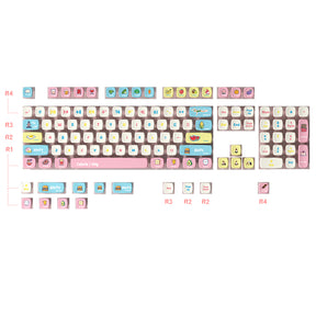 PIIFOX Calorie ASA Profile PBT Keycap Set 117 Keys