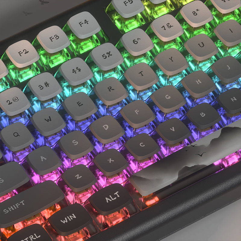 PIIFOX Mountain Fog ASA Profile Pudding Keycap Set