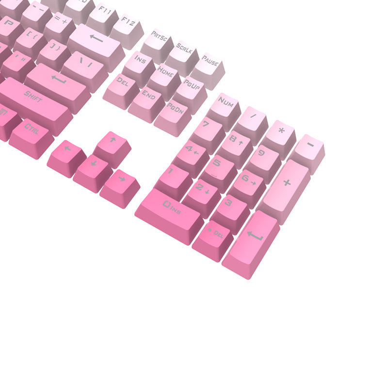 gradient pink 104 keys keycaps details