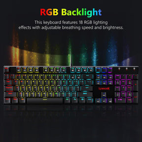 Redragon K565-RGB แป้นพิมพ์เครื่องกลแบบมีสาย US Layout
