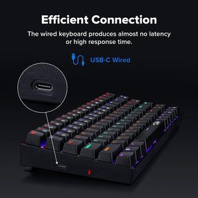Redragon K629-KB Rainbow LED Backlight Mechanical Gaming Keyboard