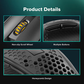 Souris de jeu filaire ultra-légère Redragon M722 Bomber 58g