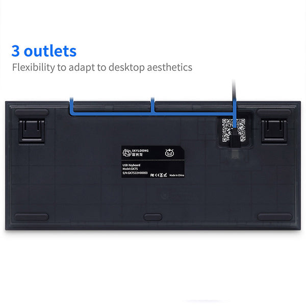 SKYLOONG GK75 ISO Layout Wired Mechanical Keyboard