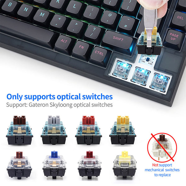 SKYLOONG GK75 ISO Layout Wired Mechanical Keyboard