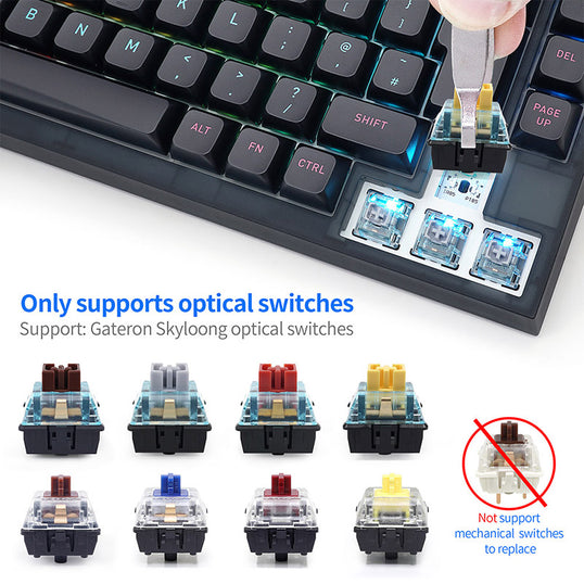 SKYLOONG GK75 ISO-Layout, kabelgebundene mechanische Tastatur