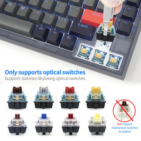 SKYLOONG GK75 RGB Wired Mechanical Keyboard with Optical Switches