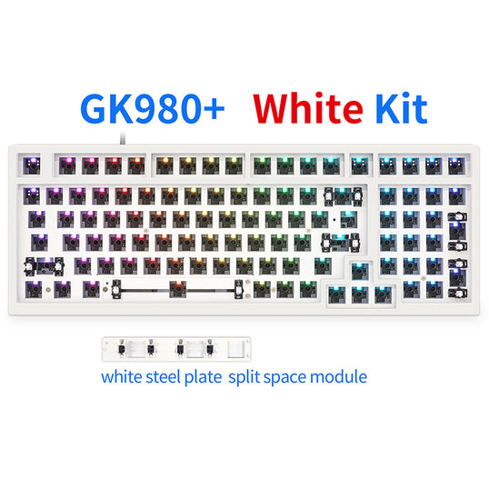 SKYLOONG GK980 1800 Kit de bricolage RVB compact à 3 modes
