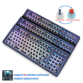 SKYLOONG GK980 mit 4 Knöpfen und 3-Modus-Mechanische Tastatur
