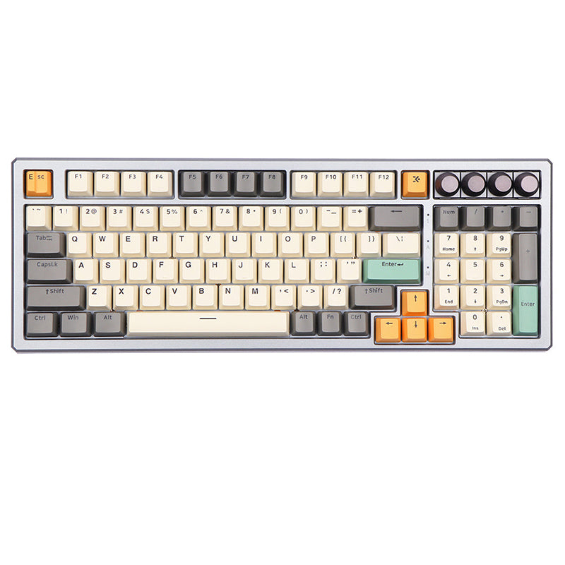 SKYLOONG GK980 mit 4 Knöpfen und 3-Modus-Mechanische Tastatur