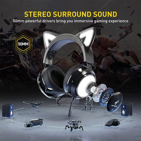 SOMIC GS510 RGB Cat Ear Headset 3.5mm Wired