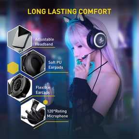 SOMIC GS510 RGB Cat Ear Headset 3.5mm Wired