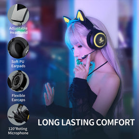 SOMIC GS510 RGB Cat Ear Headset Triple Mode