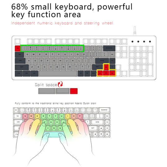 SKYLOONG GK61 Schwarze mechanische Tastatur