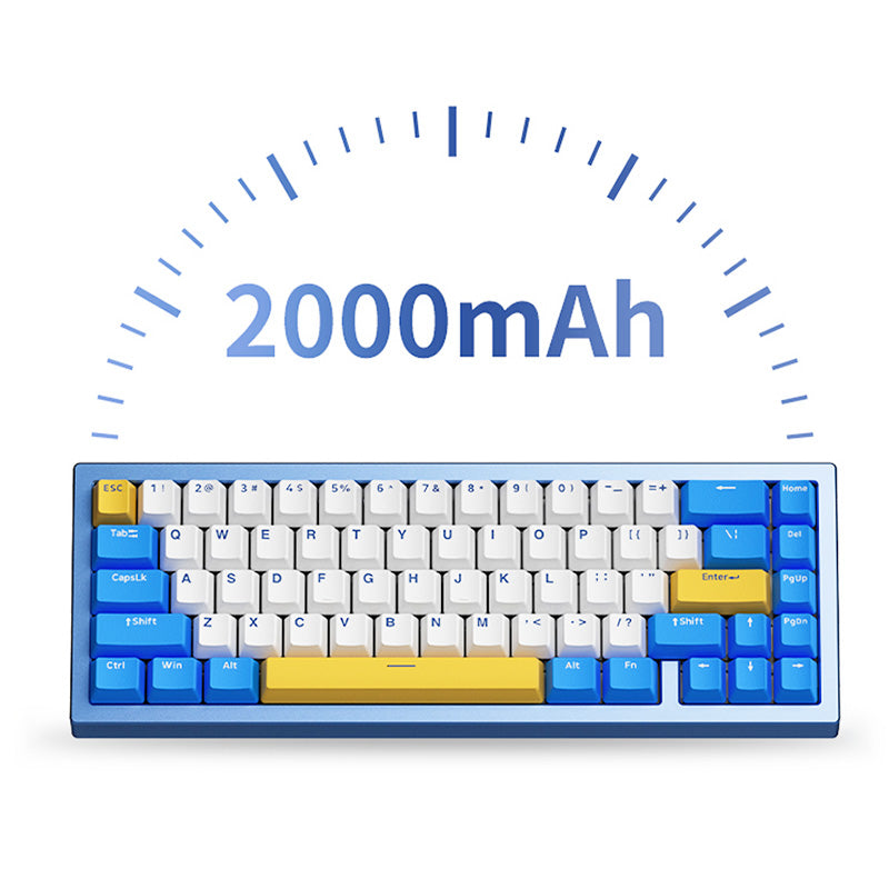 Ajazz AC067 Mountain Blue Gasket Mechanical Keyboard Battery