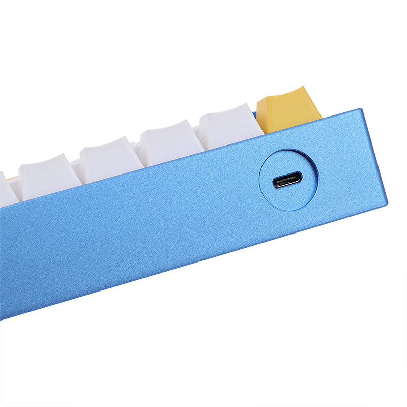 Ajazz AC067 Mountain Blue Gasket Mechanical Keyboard USB-C Port