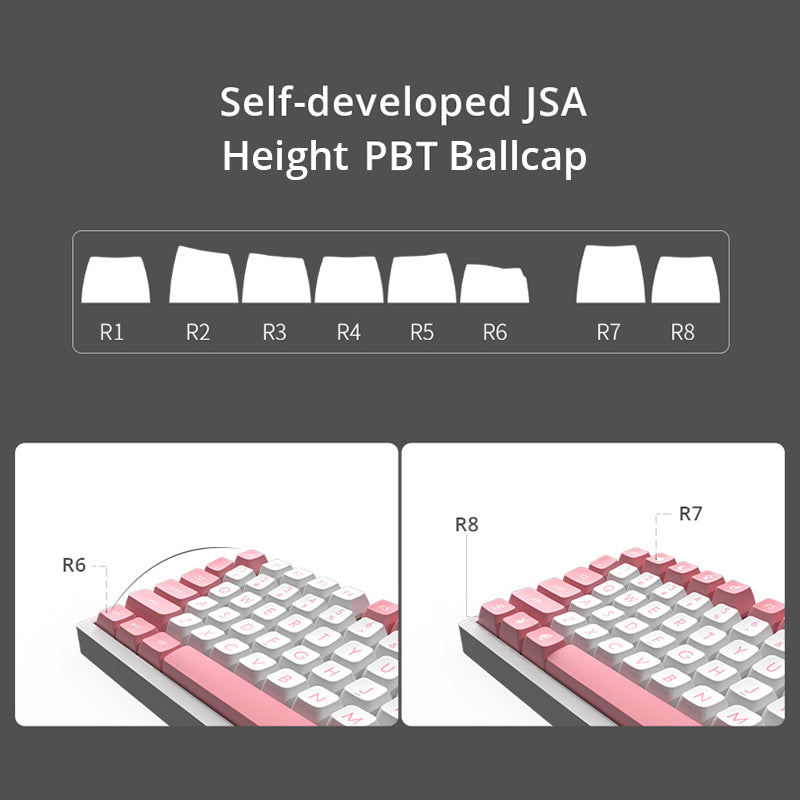 Ajazz AC081 Wired Aluminium Gasket Hotswap Mechanical Keyboard
