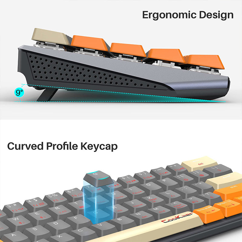 CoolKiller CK178 Mini Gray Low Profile Mechanical Keyboard design
