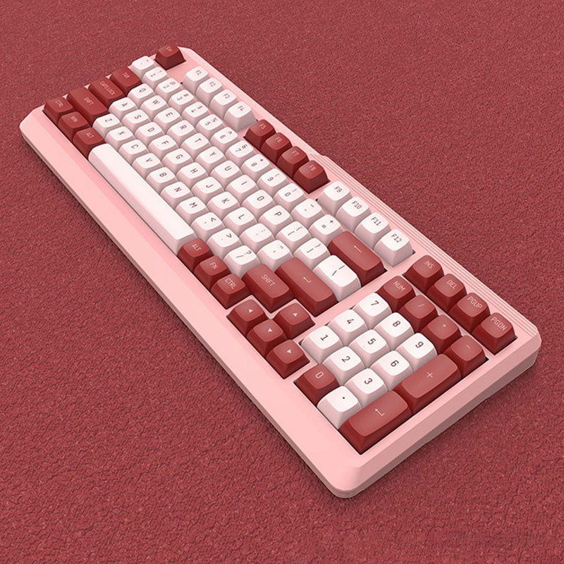whatgeek mechanical keyboard with CoolKiller Red Bean PBT Keycaps