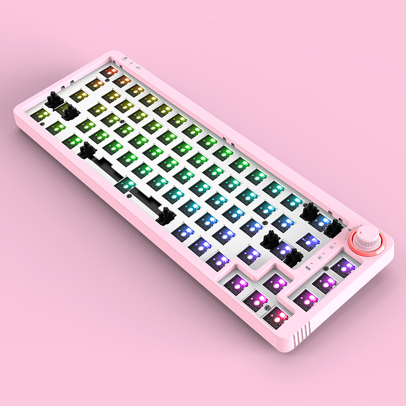 HOMOO KF068 メカニカルキーボード 完成品 RGB 3モード Homoo KF068 RGB DIY Kit with Rotary Knob - WhatGeek