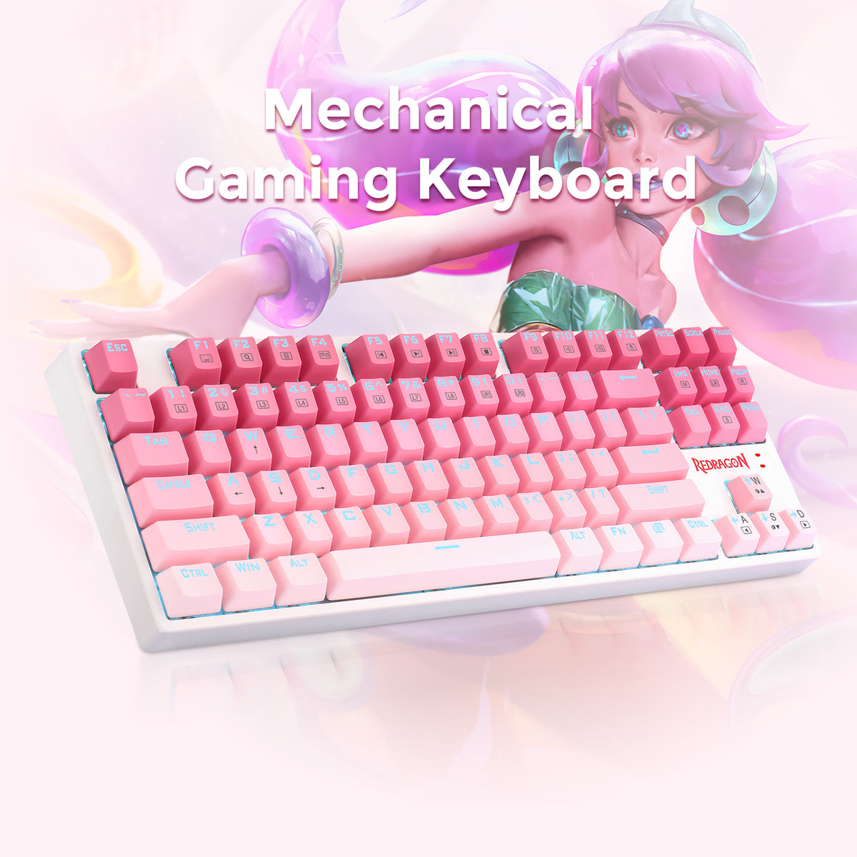 Teclado mecánico con cable Redragon K576W-GP DAKSA TKL