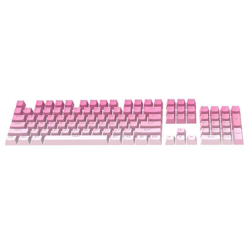 104 Keys Gradient Pink Keycaps show