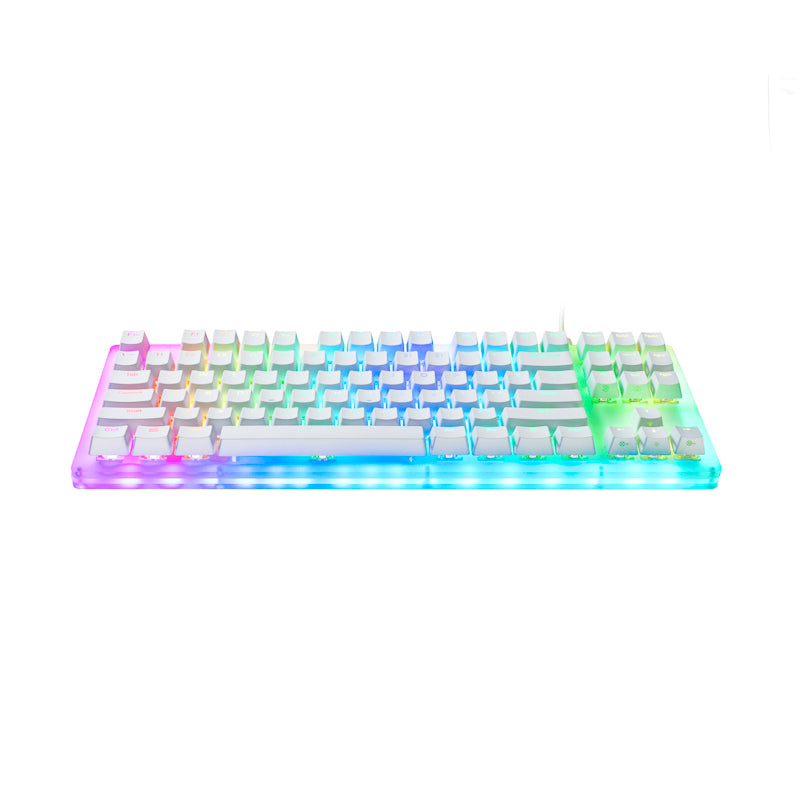 white gaming keyboard