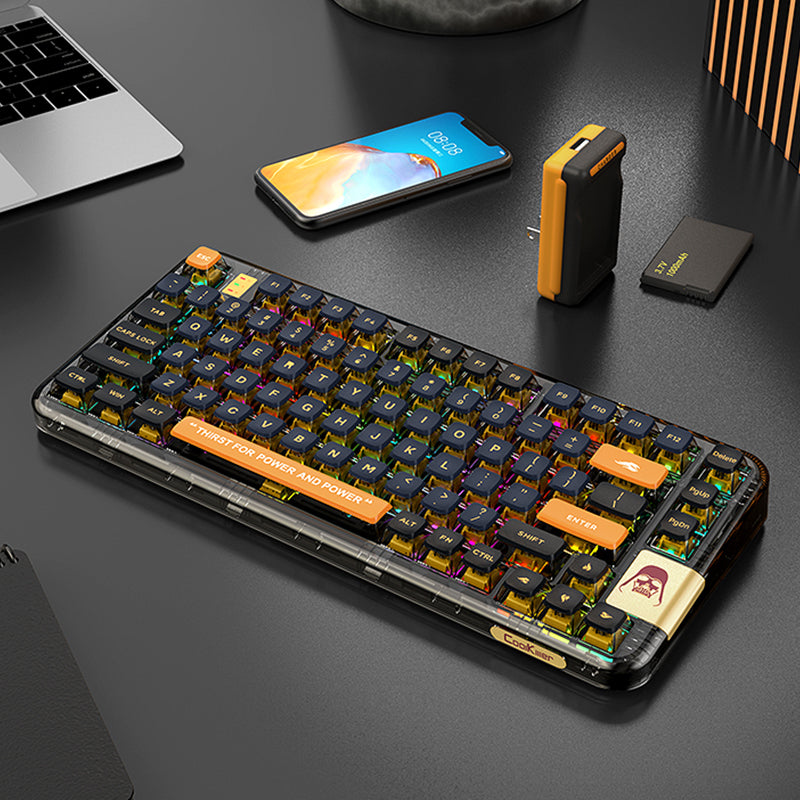 CoolKiller CK75 Triple Mode Transparent Mechanical Keyboard - WhatGeek