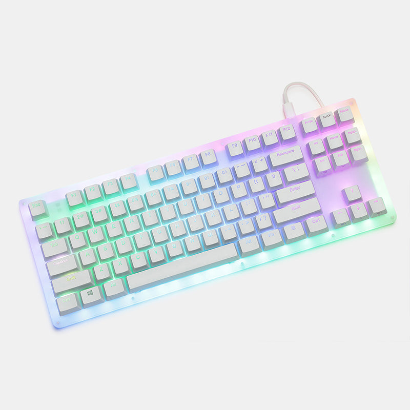 white rgb gaming keyboard