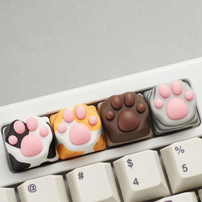 ZOMO PLUS Multi-Color ABS & Silicone Kitty Paw Artisan Keycap