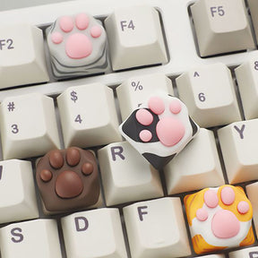 ZOMO PLUS Multi-Color ABS & Silicone Kitty Paw Artisan Keycap