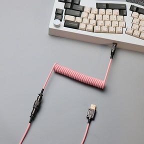 ACGAM CP01 ピンク USB-C コイル状アビエーター ケーブル